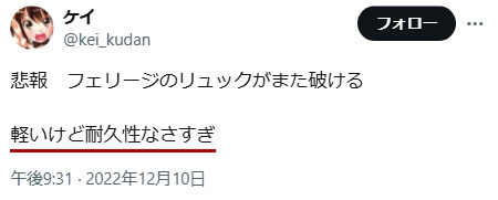 「フェリージの悪い口コミ」に関するXのツイート　その1