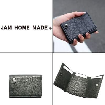 ジャムホームメイド「REIWA コンパクト ミニ ウォレット アイレット 三つ折り財布」写真