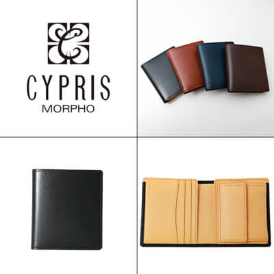 キプリス「【新作】コンパクト札入れ|シラサギレザー」写真