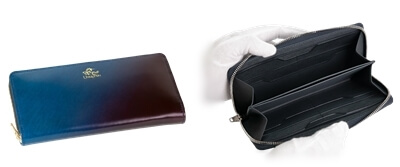 ユニコーン「コードバン財布　ラウンドファスナーウォレット　アトモスフィア」　写真