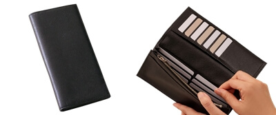 リブ「長財布(小銭入れあり)」写真