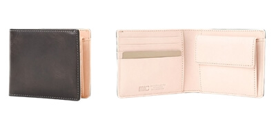 ミック「バグッダ　二つ折り革財布（小銭入れ付き）」写真