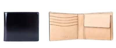 チマブエ「アニリンコードバン 二つ折り財布」写真