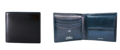 キプリス「小銭入れ付き札入れ｜コードバン＆シラサギレザー」写真