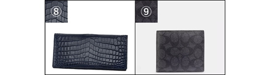 「⑧高級感のあるワニ革と⑨キャンバス素材」のまとめ写真