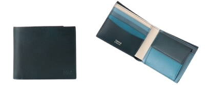 アンティーク調レザー 2つ折り財布　写真