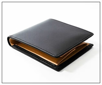 ボックス小銭入れ付き札入れ|シラサギレザー ベロ無し